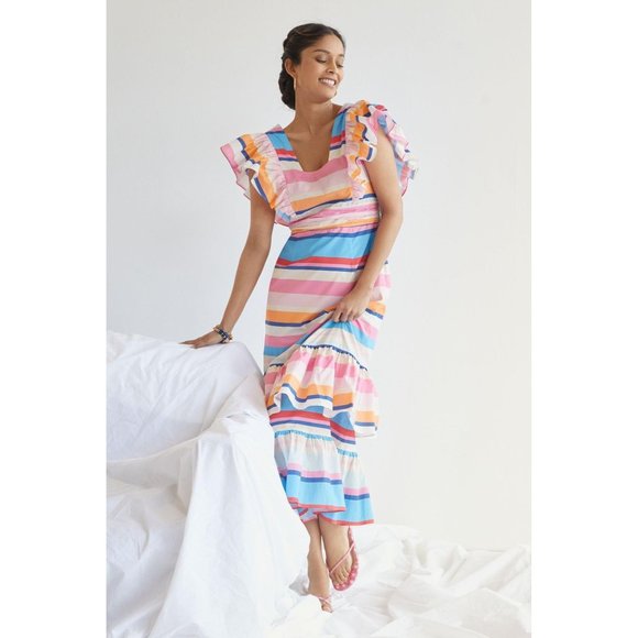 Anthropologie Plenty by Tracy Reese Ruffled Maxi Dress - Picture 1 of 11